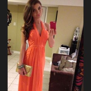 Flowy BCBG Peach Gown